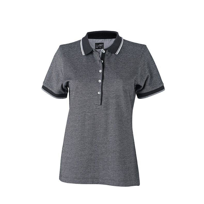 Dame Polo Ladies Polo - Black/White