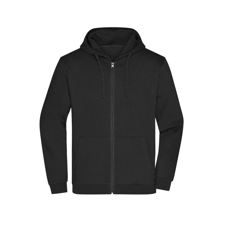 Hoodie / h�ttetr�je med lynl�s Promo Zip Hoody Man Black 5XL