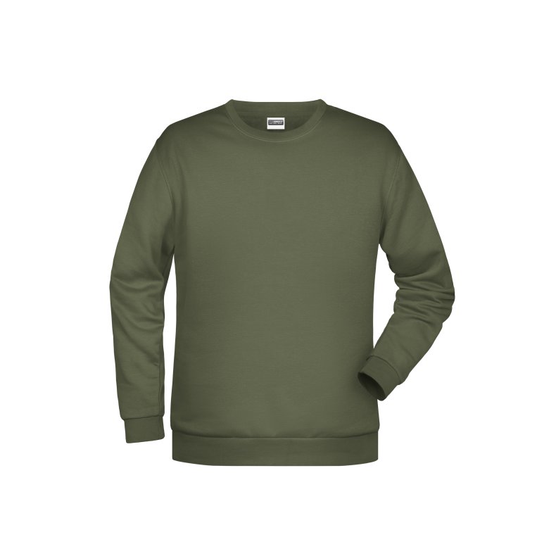 Sweat med rund hals unisex, findes i mange farver fra s til 5xl Olive XXL