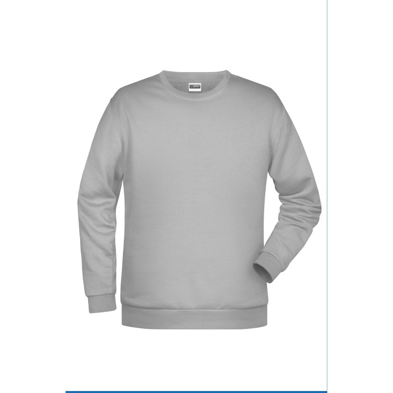 Sweat med rund hals unisex, findes i mange farver fra s til 5xl Ash 4XL