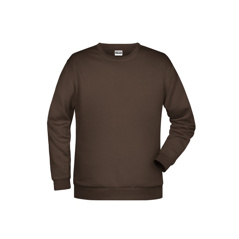 Sweat med rund hals unisex, findes i mange farver fra s til 5xl Brown 4XL