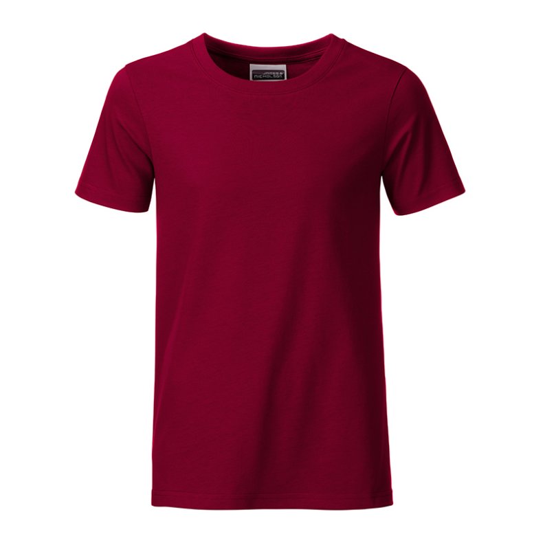 T-shirt i organic bomuld til junior / b�rn  Wine L/Jr