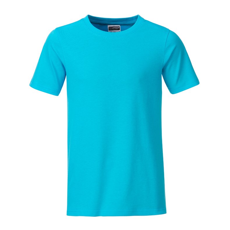T-shirt i organic bomuld til junior / b�rn  Turquoise S/Jr