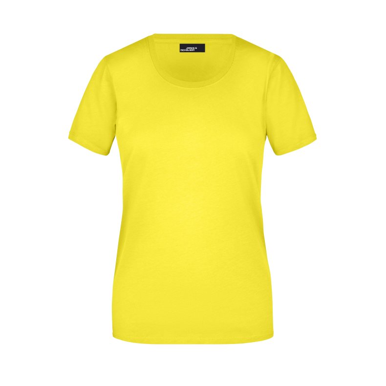 Dame T-shirt Basic Findes i mange farver. Jn901 Yellow S