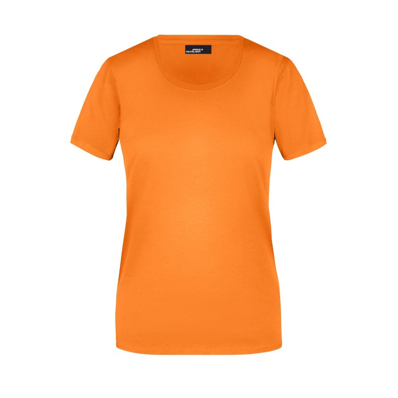 Dame T-shirt Basic Findes i mange farver. Jn901 Orange XL