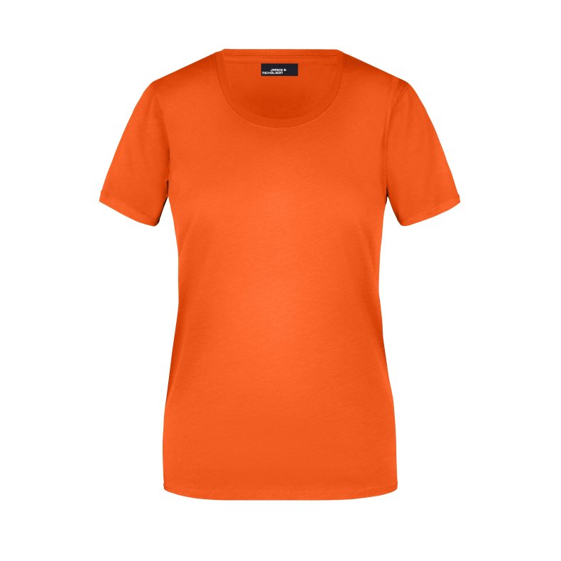 Dame T-shirt Basic Findes i mange farver. Jn901 Dark-orange S
