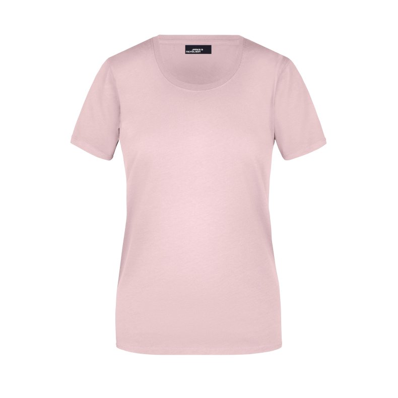 Dame T-shirt Basic Findes i mange farver. Jn901 Rose M