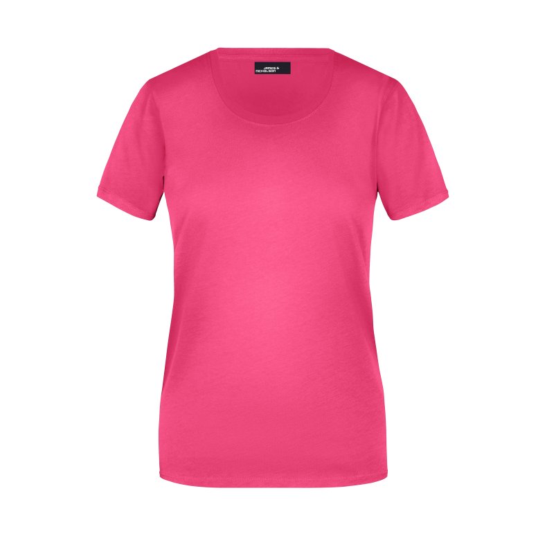Dame T-shirt Basic Findes i mange farver. Jn901 Pink S