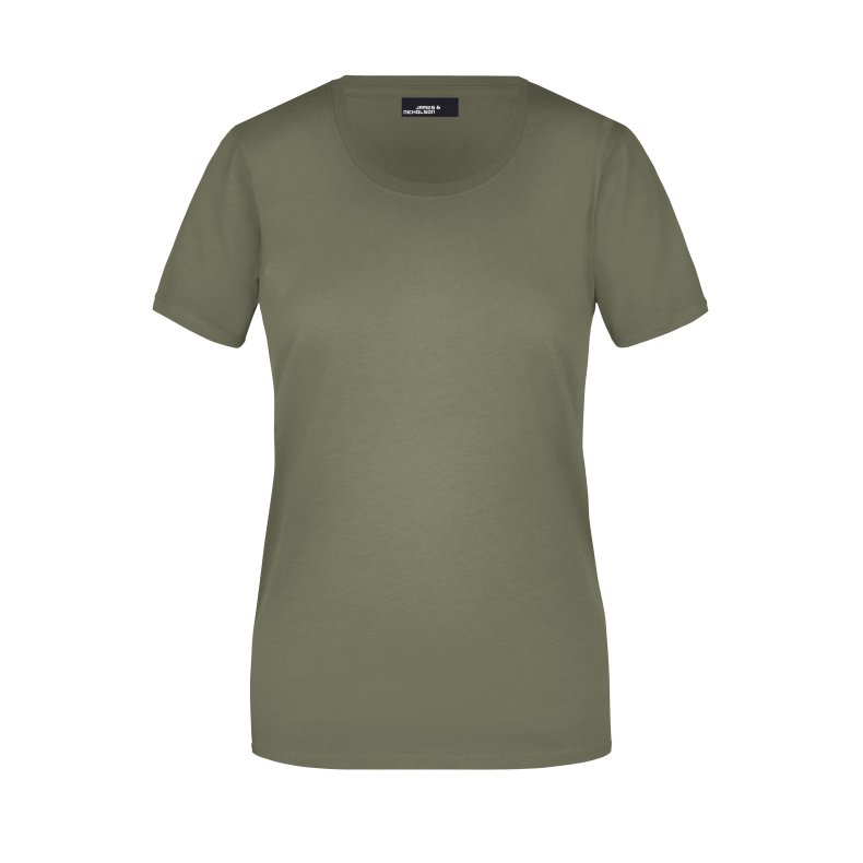 Dame T-shirt Basic Findes i mange farver. Jn901 Olive XL