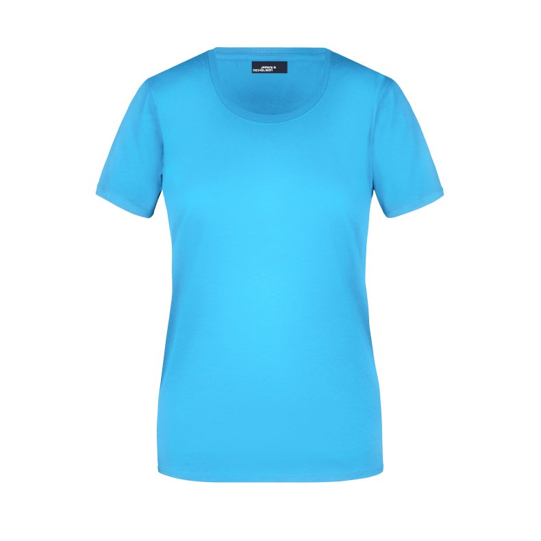 Dame T-shirt Basic Findes i mange farver. Jn901 Aqua S