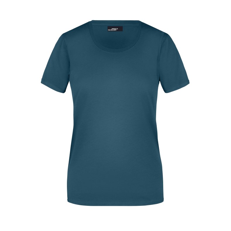 Dame T-shirt Basic Findes i mange farver. Jn901 Petrol S