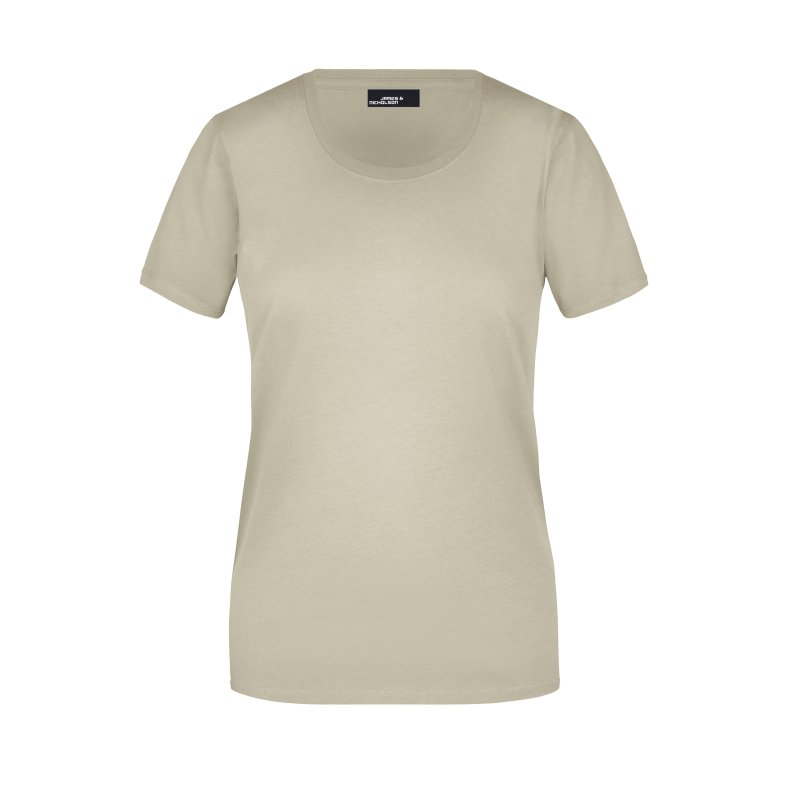 Dame T-shirt Basic Findes i mange farver. Jn901 Stone M