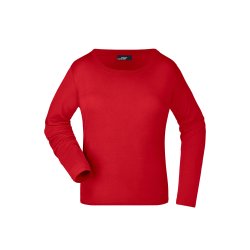 Dame Lang�rmet T-shirt i single Jersey / Ladies&acute;Shirt LSL Medium