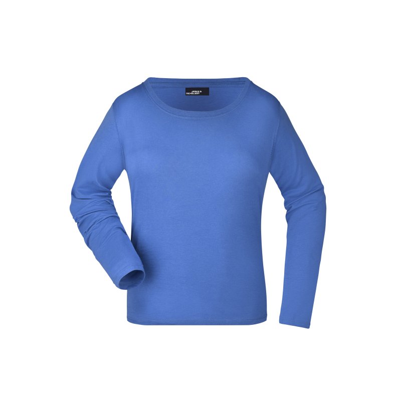 Dame Lang�rmet T-shirt i single Jersey JN903 Royal 3XL