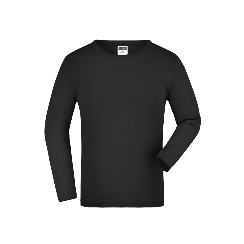 T-shirt med lange �rmer til junior / b�rn  Black M/Jr