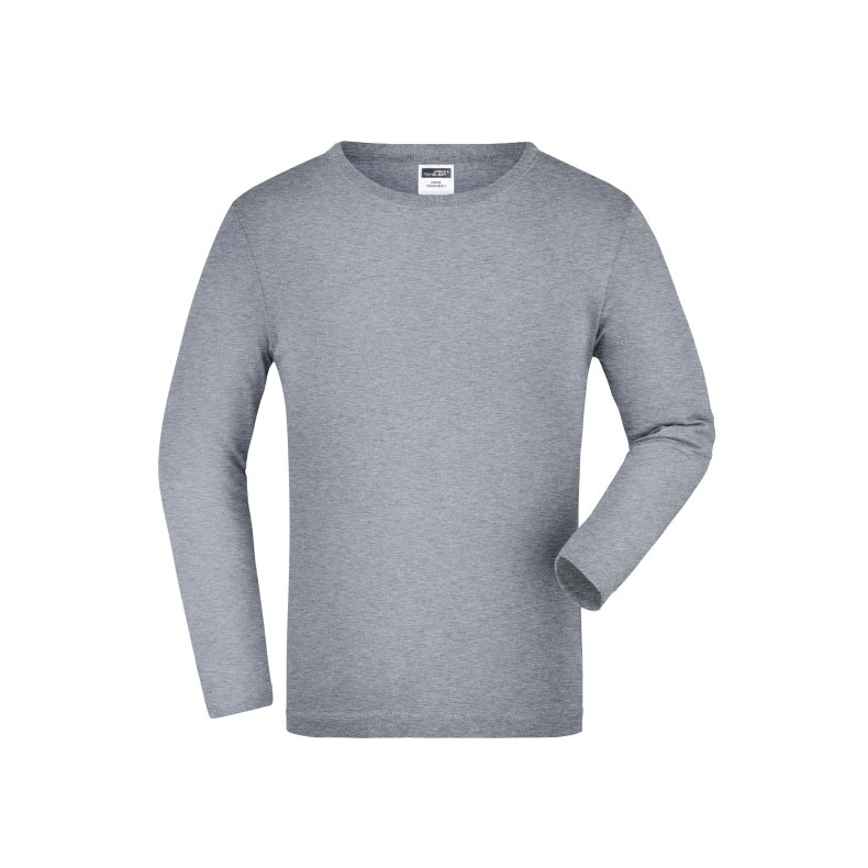 T-shirt med lange �rmer til junior / b�rn  Grey-Heather M/Jr