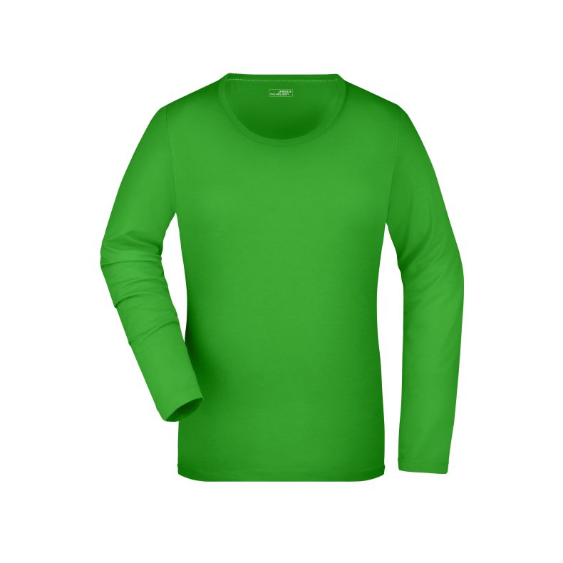 Dame Lang�rmet T-shirt i elastisk single jersey JN927 Lime-green S