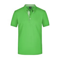 Herre Polo klassisk - Limegreen-White