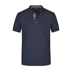 Herre Polo klassisk - Navy/Navy-White
