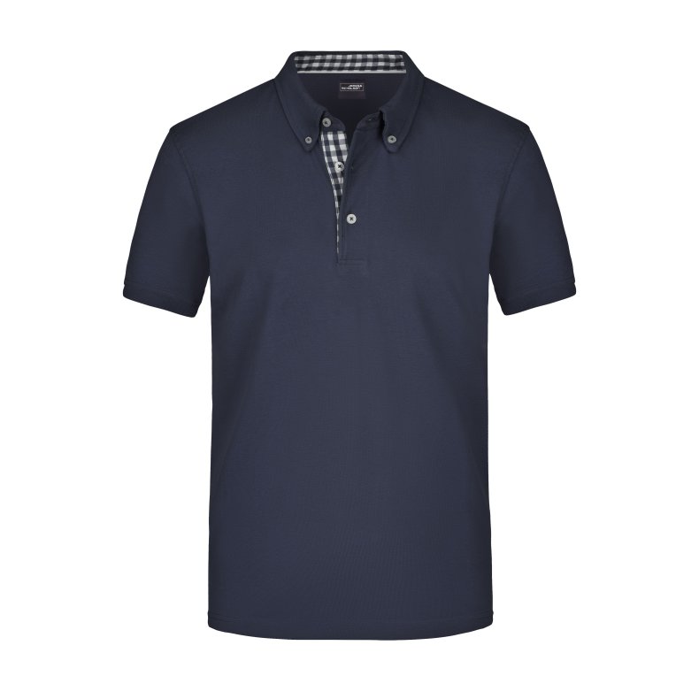 Men&acute;s Plain Polo - Navy/Navy-White