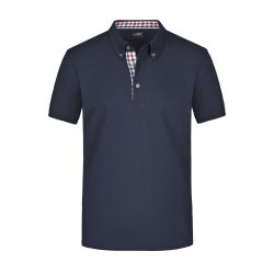 Herre Polo klassisk - Navy/red-navy-white