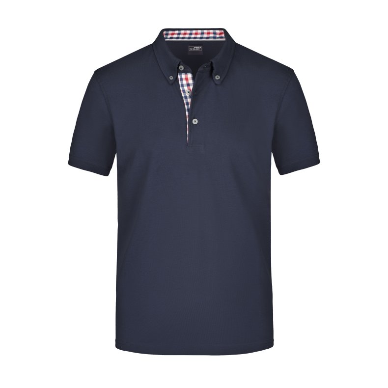 Men&acute;s Plain Polo - Navy/red-navy-white