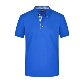 Men´s Plain Polo - Royal/Royal-White