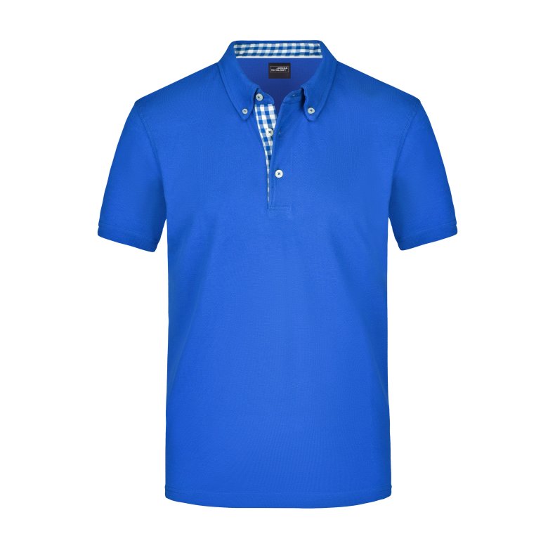 Men&acute;s Plain Polo - Royal/Royal-White