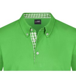 Herre Polo klassisk - Limegreen-White