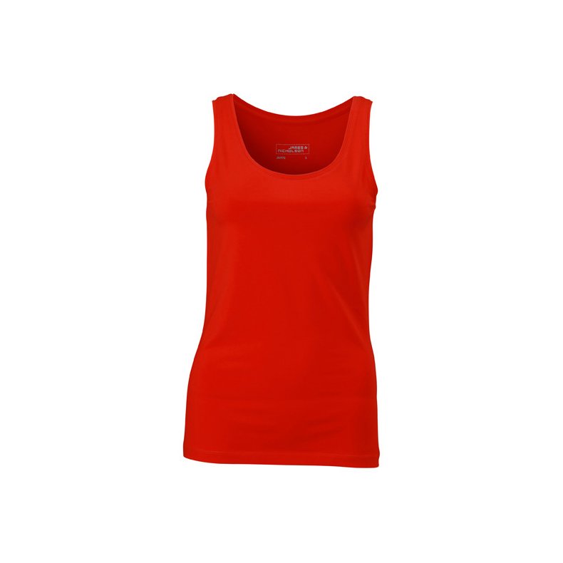 Dame elastisk tank top. JN927 Tomato S