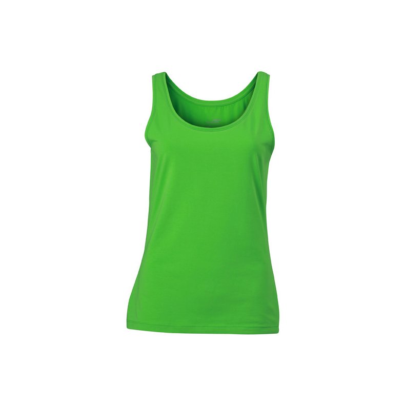 Dame elastisk tank top. JN927 Lime-green S
