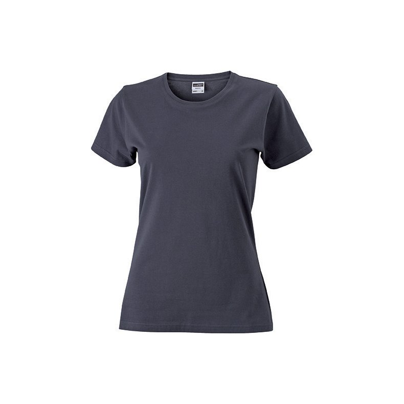 Dame T-Shirt i Slim Fit- JN971 Graphite S
