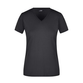 Dame T-Shirt Slim Fit V hals. JN972