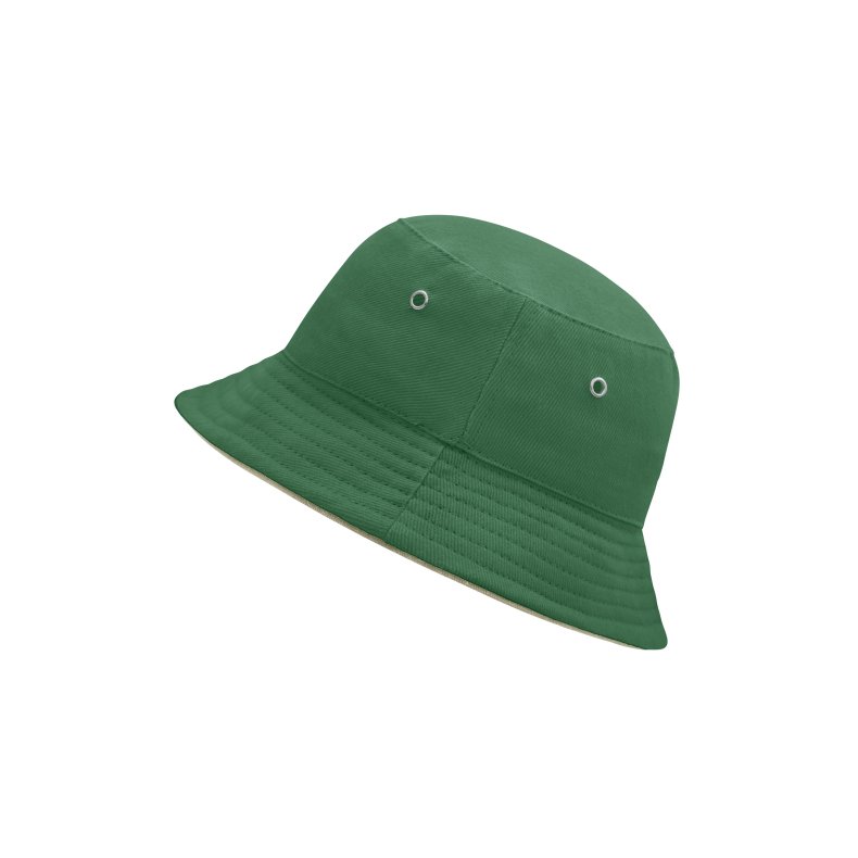 B�llehat til junior/b�rn, den klassiske b�llehat Dark Green/Beige