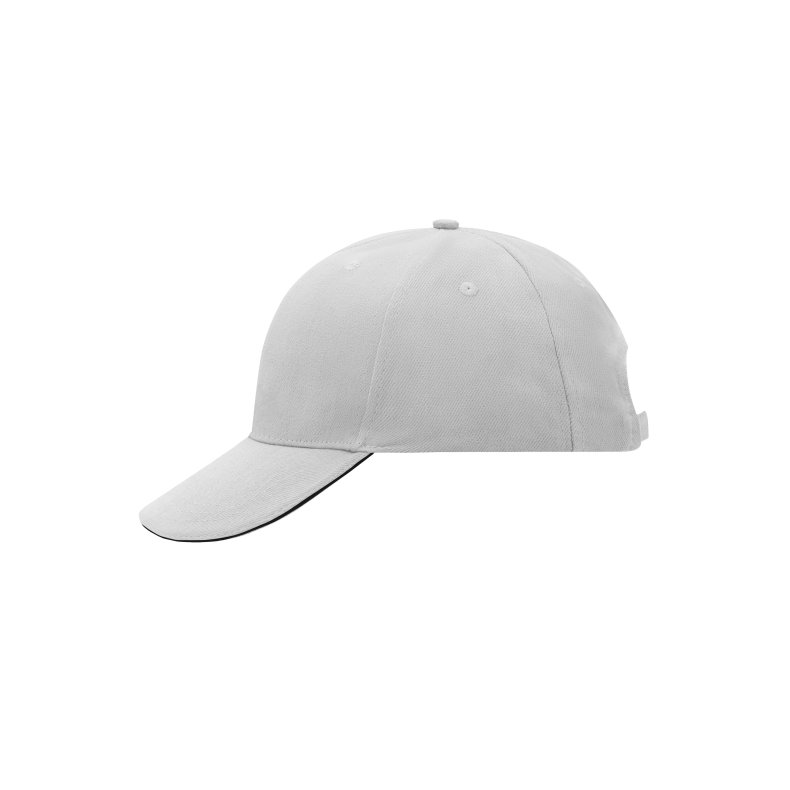 Kasket - 6 Panel Sandwich Cap Light-grey/Black