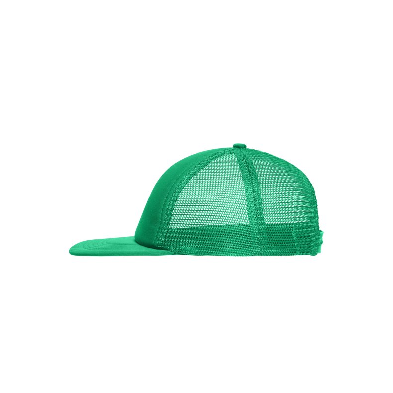 5 Panel Soft Mesh Flat Peak - Green