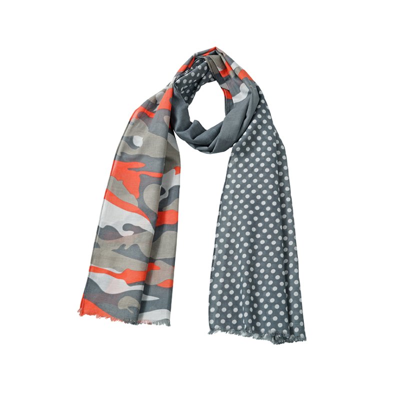 Camouflage Scarf - Graphite/Light Grey