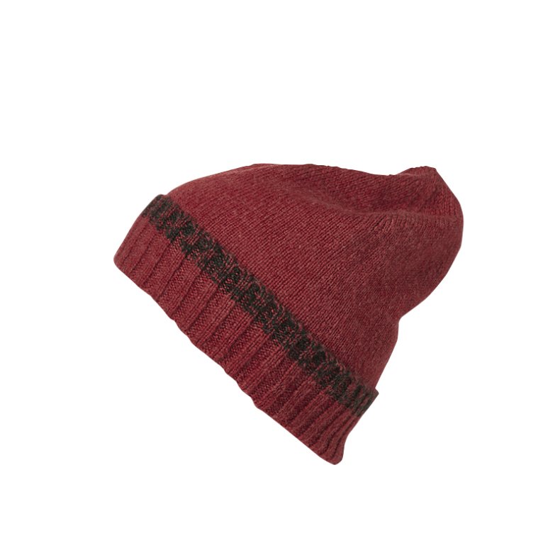 Traditional Beanie - Red/Anthracite-melange