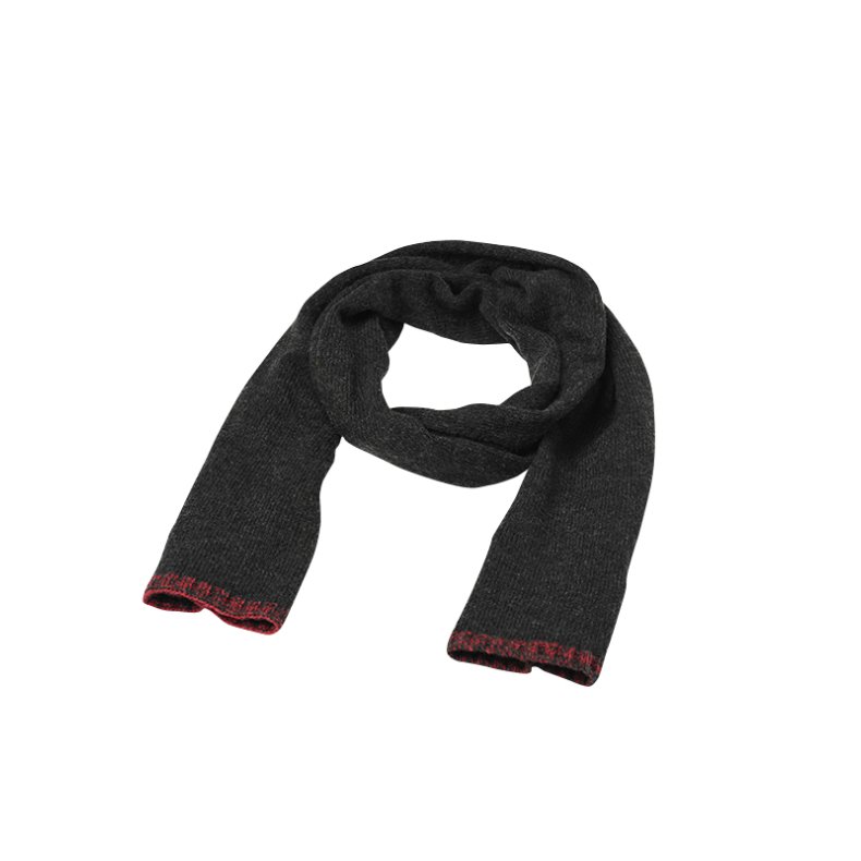 Trklde Traditional Scarf - Anthracite-melange/Red