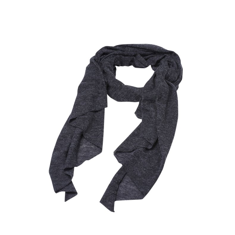 Fine Knitted Scarf - Denim-melange