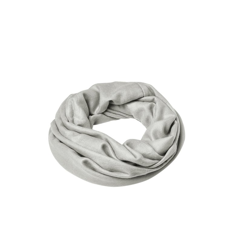 Elegant Loop Scarf - Light Grey Melange