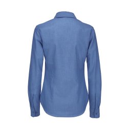  Dame skjorte Oxford LSL /B&C Women - Blue Chip