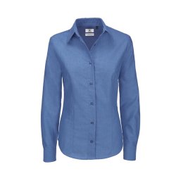  Dame skjorte Oxford LSL /B&C Women - Blue Chip