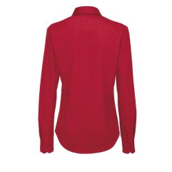Dame skjorte B&C Sharp LSL /Women - Deep Red