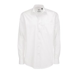 Herre skjorte Smart LSL /B&C - White