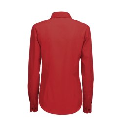 Dame skjorte Smart LSL /Women B&C - Deep Red