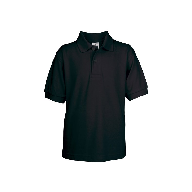 Polo til Brn B&C Safran /Kids - Black