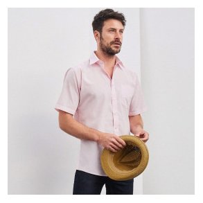 Herre skjorte /Men�s Shirt SSL Poplin/ korte �rmer - i mange farver. 