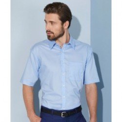 Herre Skjorte /Men�s Shirt SSL Korte �rmer med Micro-Twill