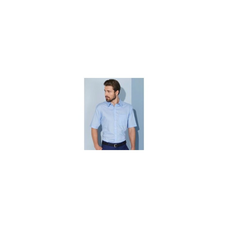 Herre Skjorte /Men�s Shirt SSL Korte �rmer med Micro-Twill